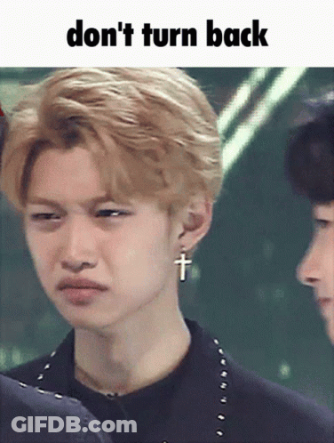 Man With Cross Earring Funny Face Saying Don't Turn Back GIF