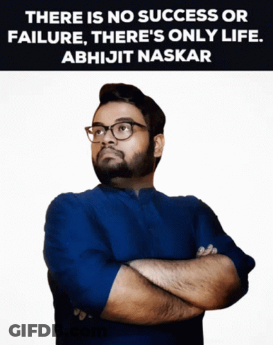 Man With Crossed Arms In Front Of Quote GIF