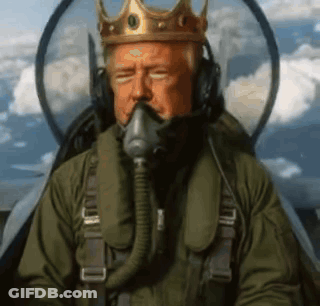 Man With Crown And Gas Mask GIF