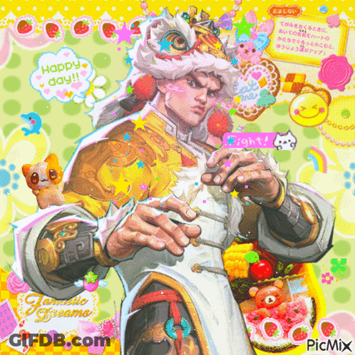 Man With Crown And Happy Day Message GIF