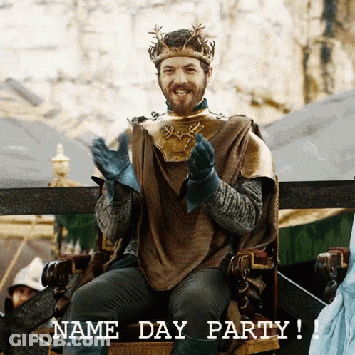 Man With Crown Name Day Party GIF