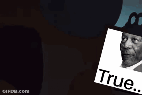 Man With Crown Next To Sign Saying True GIF