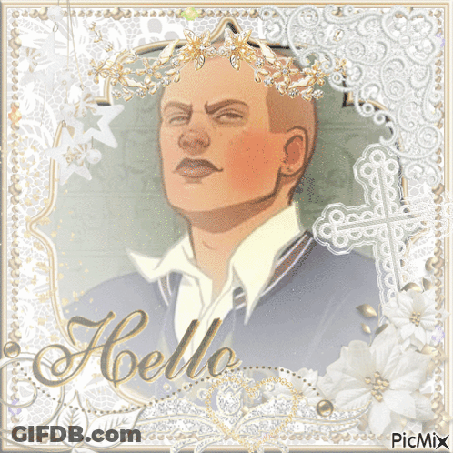 Man With Crown Saying Hello GIF