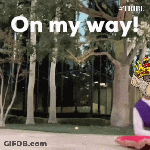 Man With Crown Saying On My Way GIF