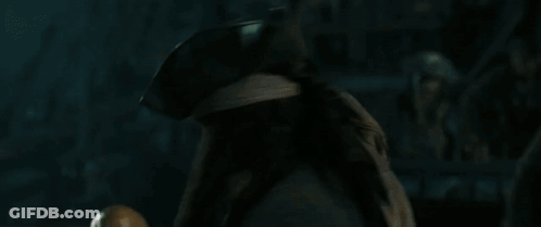 Man With Curly Hair And Beard Says Gross To Woman GIF