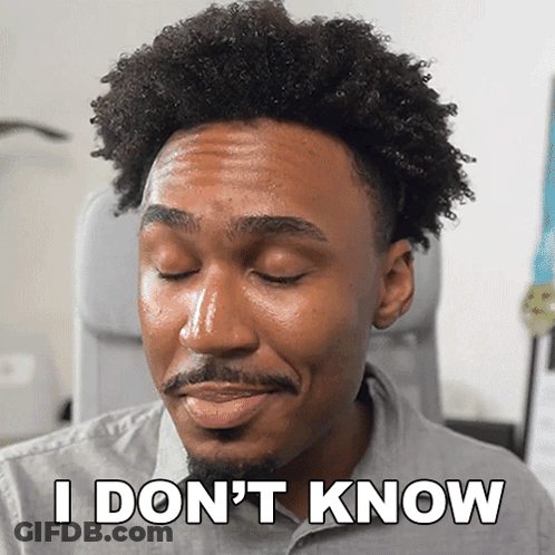 Man With Curly Hair And Beard Says I Don't Know GIF