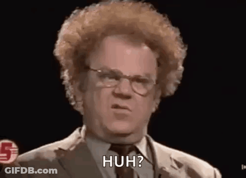 Man With Curly Hair And Glasses Saying Huh GIF