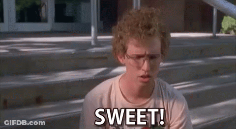 Man With Curly Hair And Glasses Saying Sweet GIF