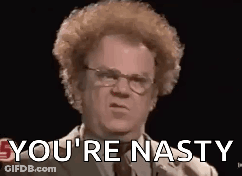 Man With Curly Hair And Glasses Saying You Re Nasty GIF