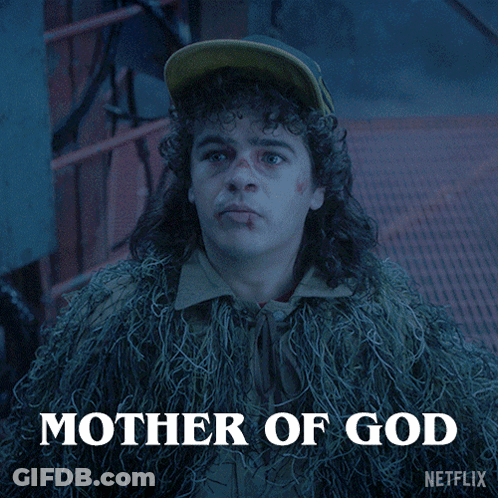Man With Curly Hair And Hat In Fur Coat GIF