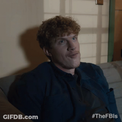 Man With Curly Hair And Mustache Sitting On Couch #Thefbls GIF