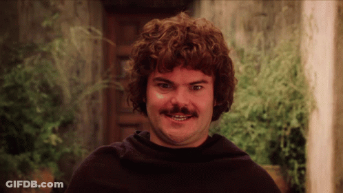 Man With Curly Hair And Mustache Smiling GIF