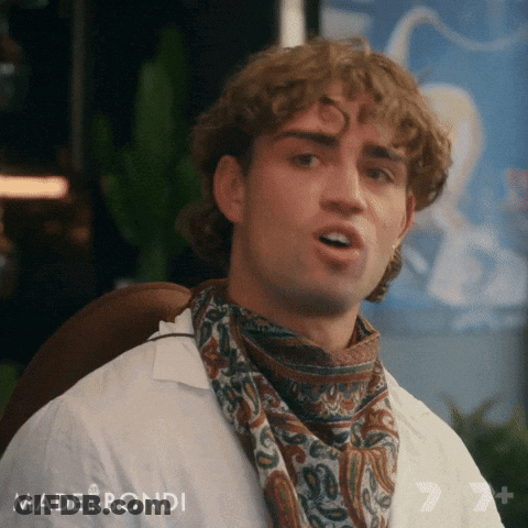 Man With Curly Hair And Scarf GIF