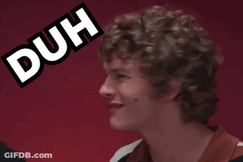 Man With Curly Hair Making Duh Face GIF