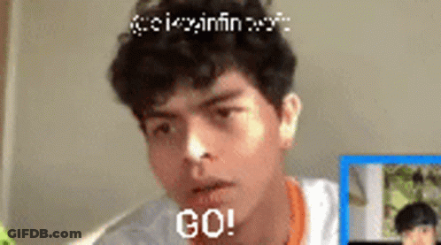 Man With Curly Hair Making Funny Face Saying Go GIF