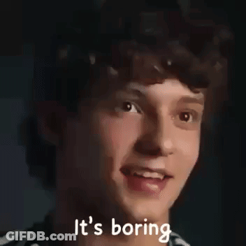 Man With Curly Hair Making Funny Face Saying It's Boring GIF