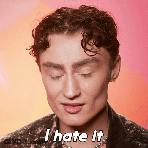 Man With Curly Hair Saying I Hate It GIF