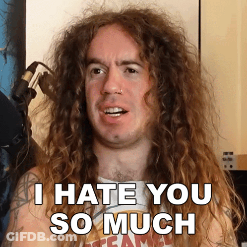 Man With Curly Hair Saying I Hate You GIF