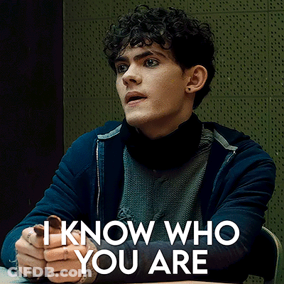 Man With Curly Hair Saying I Know Who You Are GIF