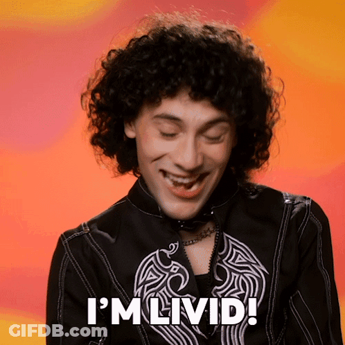 Man With Curly Hair Saying Im Livid GIF