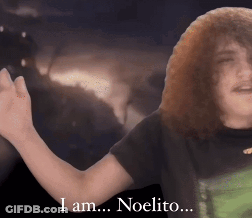 Man With Curly Hair Says I Am Nolito GIF
