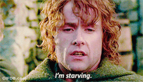 Man With Curly Hair Says I'm Starving Movie Scene GIF