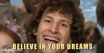 Man With Curly Hair Smiling Believe In Your Dreams GIF