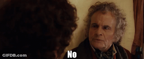 Man With Curly Hair Talking To Man Saying No GIF