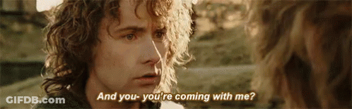 Man With Curly Hair Talking To Woman Coming With Me GIF