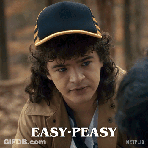 Man With Curly Hair Wearing Hat Saying Easy Peasy GIF