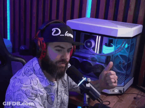 Man With D_lemon Hat Thumbs Up GIF