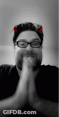 Man With Devil Horns Smiling GIF
