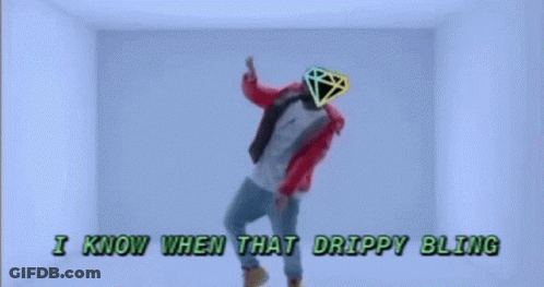Man With Diamond On Head Dancing Saying I Know When That Drippy Bling GIF