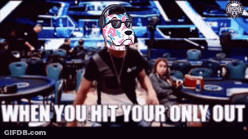 Man With Dog Mask Headphones And Sunglasses In Casino GIF