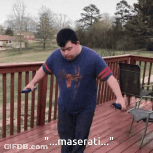 Man With Down Syndrome Jumping Rope Says Maserati GIF