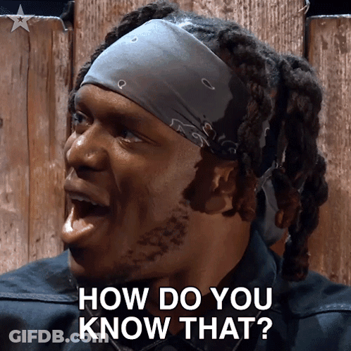 Man With Dreadlocks And Bandana Saying How Do You Know That GIF