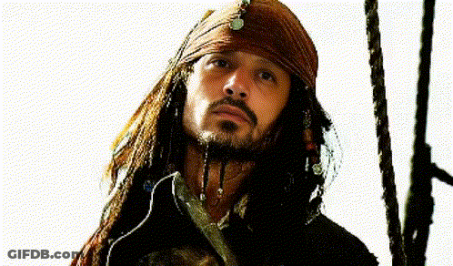 Man With Dreadlocks And Beard As Jack Sparrow GIF