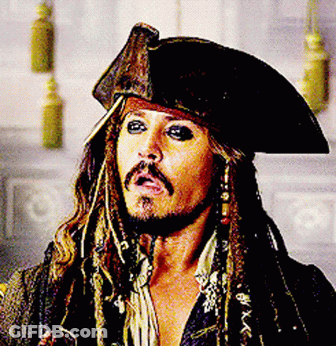 Man With Dreadlocks And Beard In Pirate Hat GIF