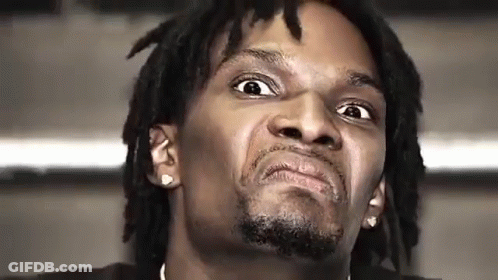 Man With Dreadlocks And Beard Making Funny Face GIF