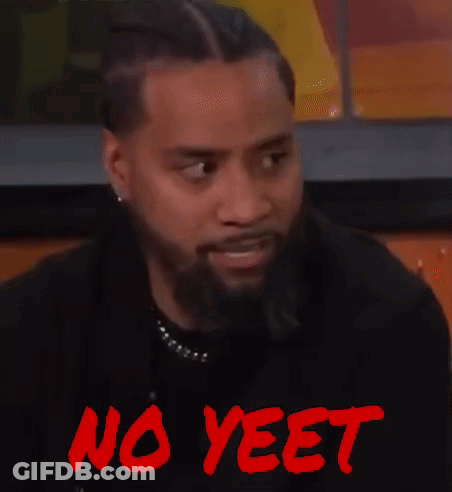 Man With Dreadlocks And Beard Says No Yeet GIF