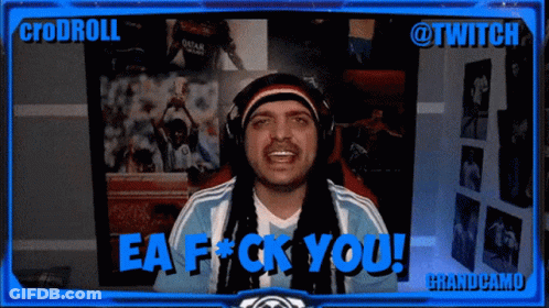 Man With Dreadlocks And Headphones Says Ea F*ck You GIF