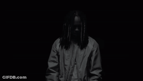 Man With Dreadlocks And Lightning GIF