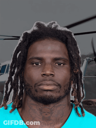 Man With Dreadlocks And Neck Tattoo GIF