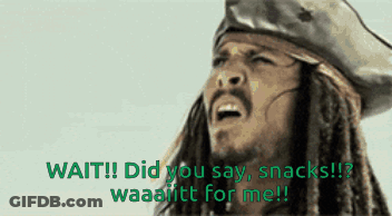 Man With Dreadlocks And Pirate Hat Says Wait Did You Say Snacks GIF