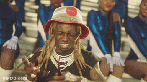 Man With Dreadlocks And Red Hat With Letter G GIF