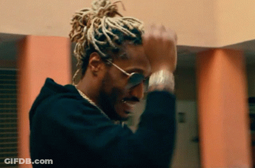 Man With Dreadlocks And Sunglasses In Black Hoodie GIF