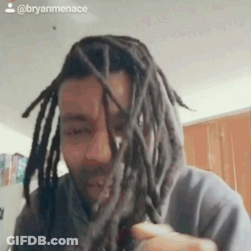Man With Dreadlocks Bryan Menace GIF