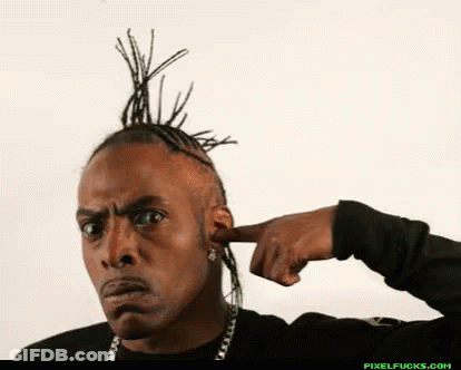 Man With Dreadlocks Covering Ears GIF