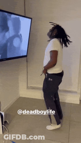 Man With Dreadlocks Dancing GIF