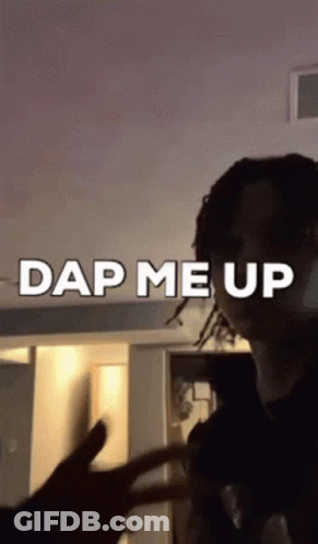Man With Dreadlocks Dap Me Up Sign GIF